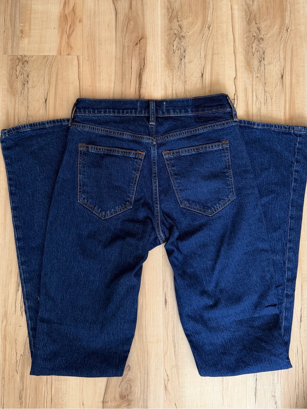Abercrombie & Fitch High Rise Bootcut Jeans 26 Extra Long Dark Wash Cotton Denim - Picture 3 of 5
